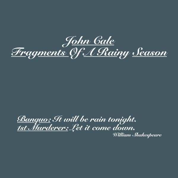 John Cale - Fragments Of A Rainy.. (2 LP) (Reissue) (Remastered)