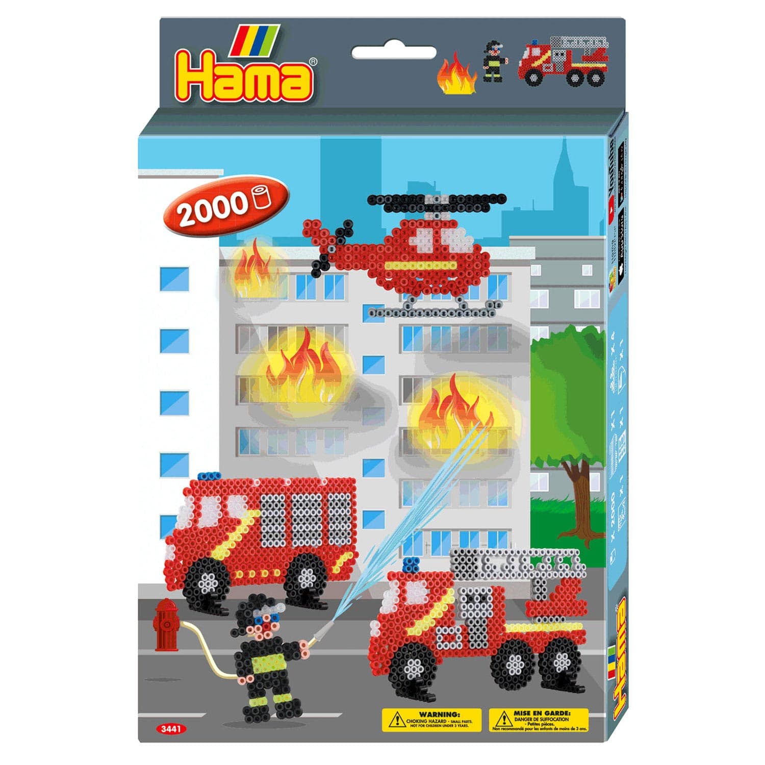 Hama Midi Strijkkralenset Brandweer, 2000st.