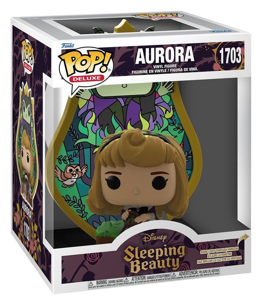 Disney: Funko Pop! Deluxe - Princess Stained Glass - Sleeping Beauty -  Aurora (Glass) (Vinyl Figure 1703)