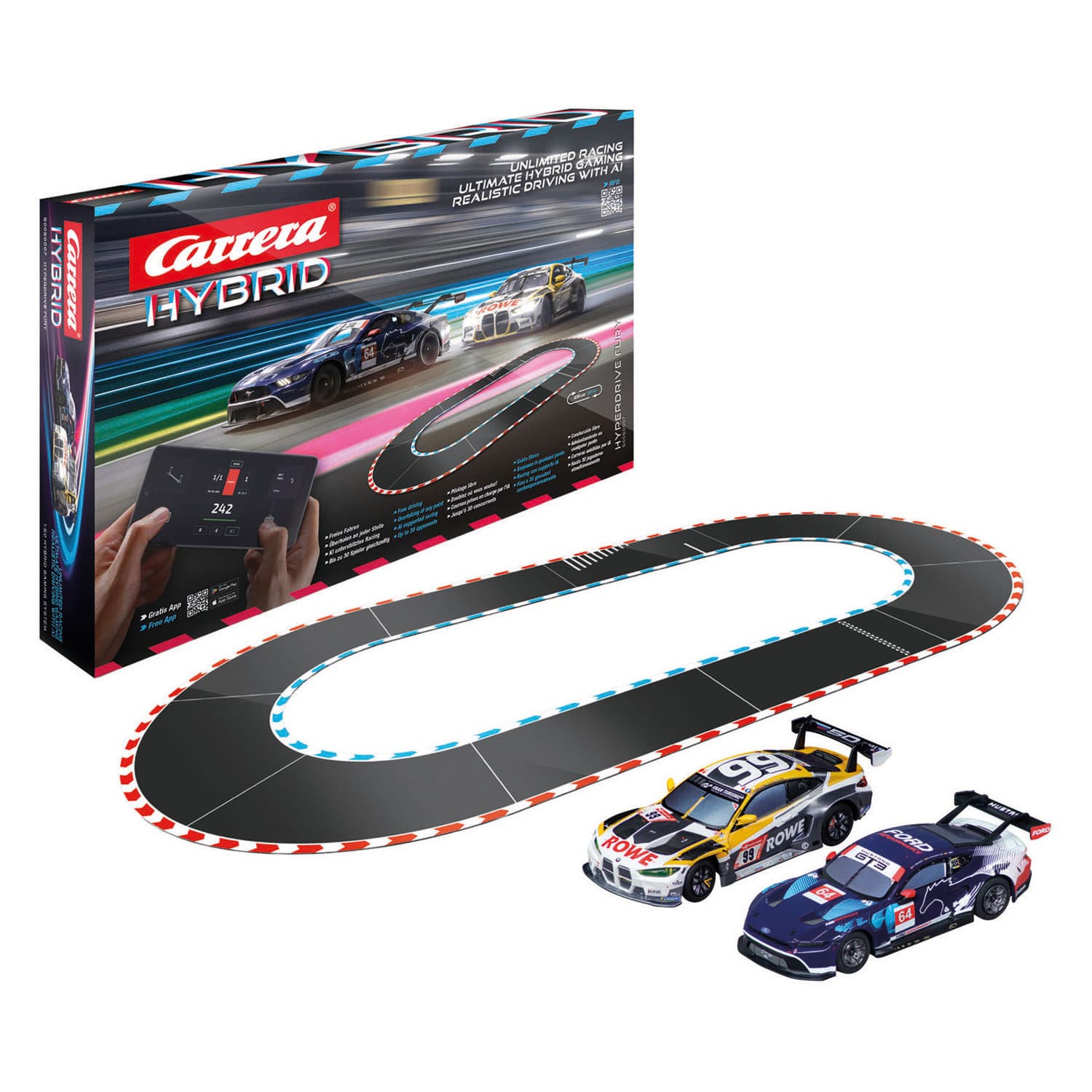 Carrera Hybrid Racebaan HyperDrive Fury - 1:50