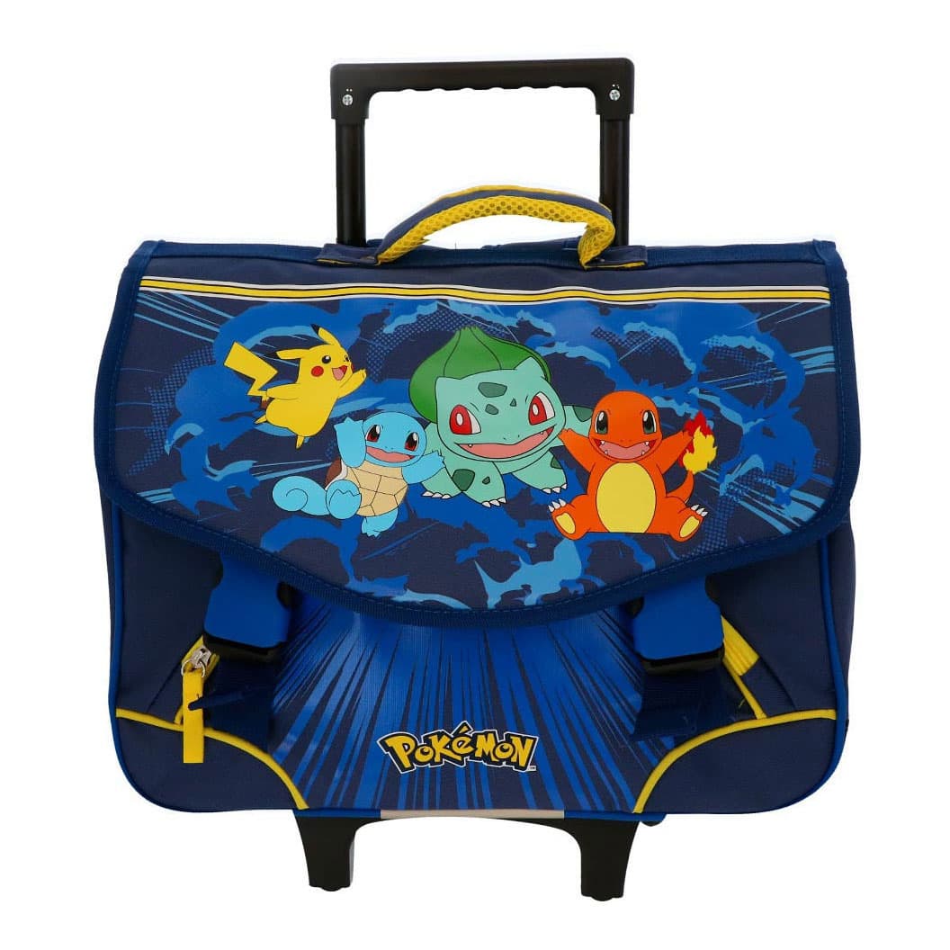 Pokemon Schooltas Trolley 2 Compartimenten met Voorzak