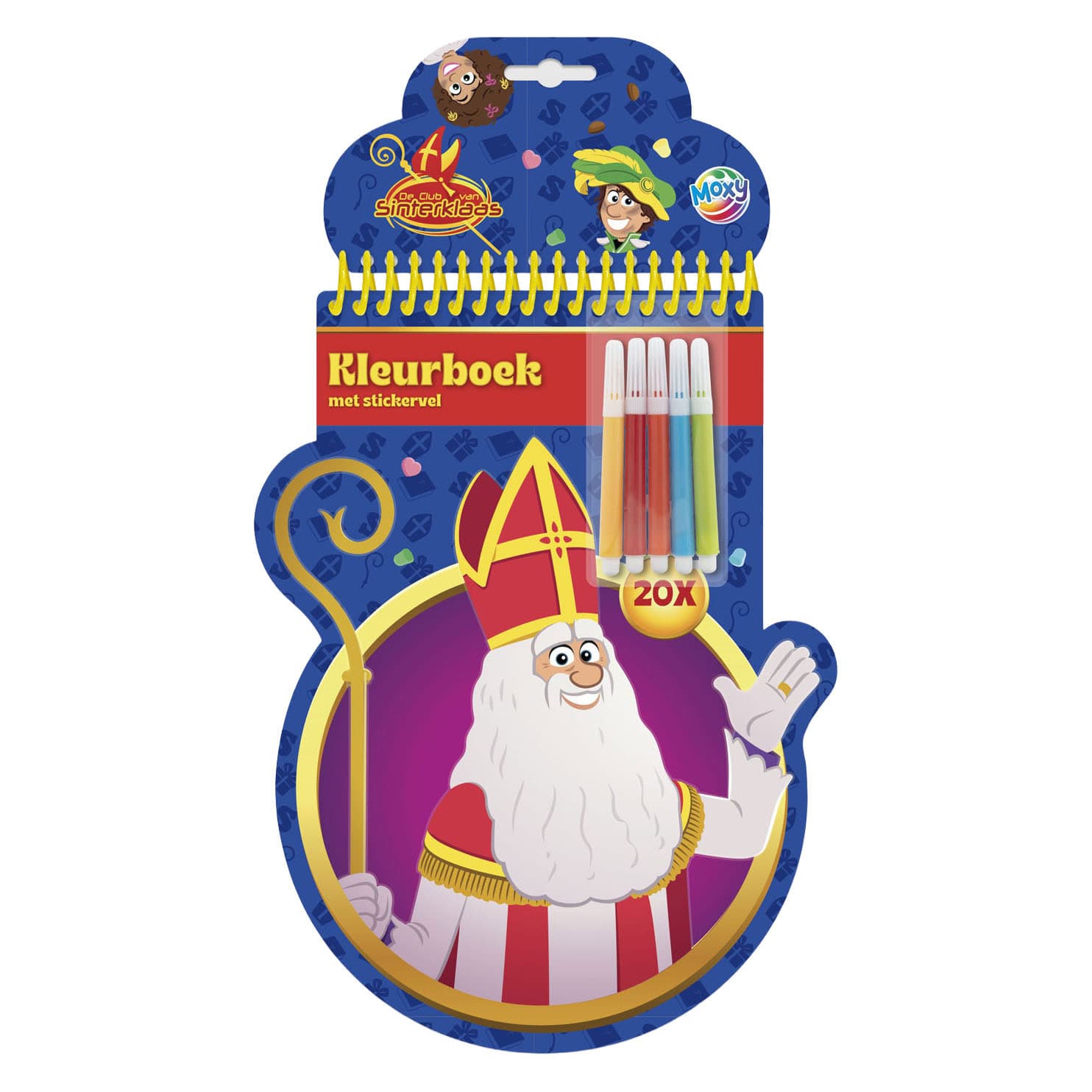 Club van Sinterklaas Vormen Kleurboek incl. 5 Stiften - 20 Kleurplaten